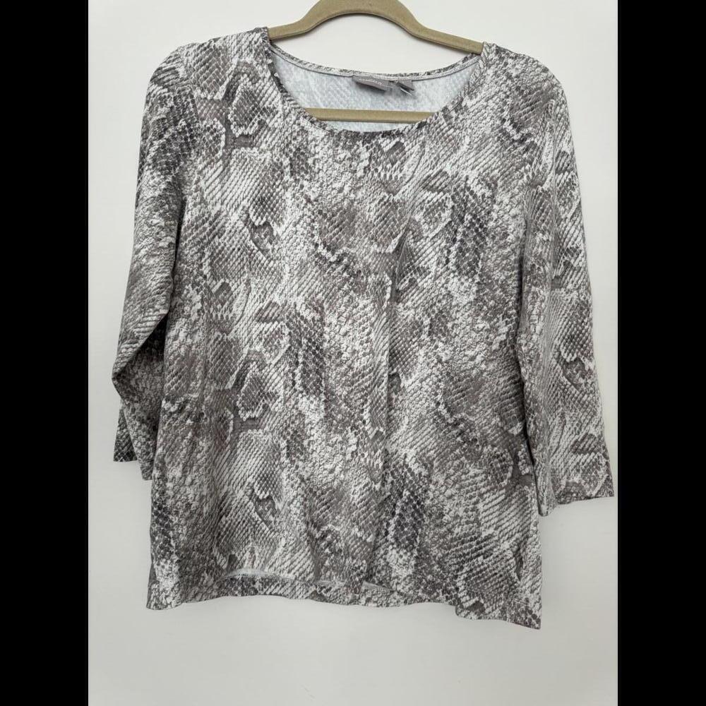 Chico's Snakeskin Print Top - Size 1 - Stylish and Trendy